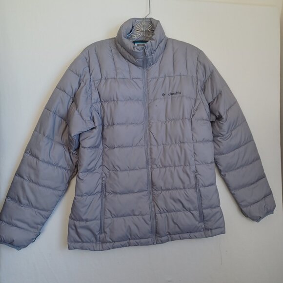Columbia Interchange Jacket Gray Quilted Puffer Full Zip w Pockets Womens Medium - Picture 5 of 13